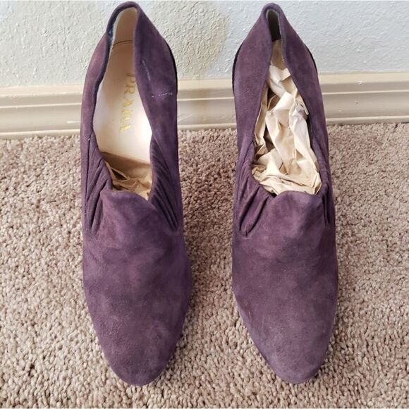 Authentic Prada purple suede booties 37.5 - Picture 2 of 7